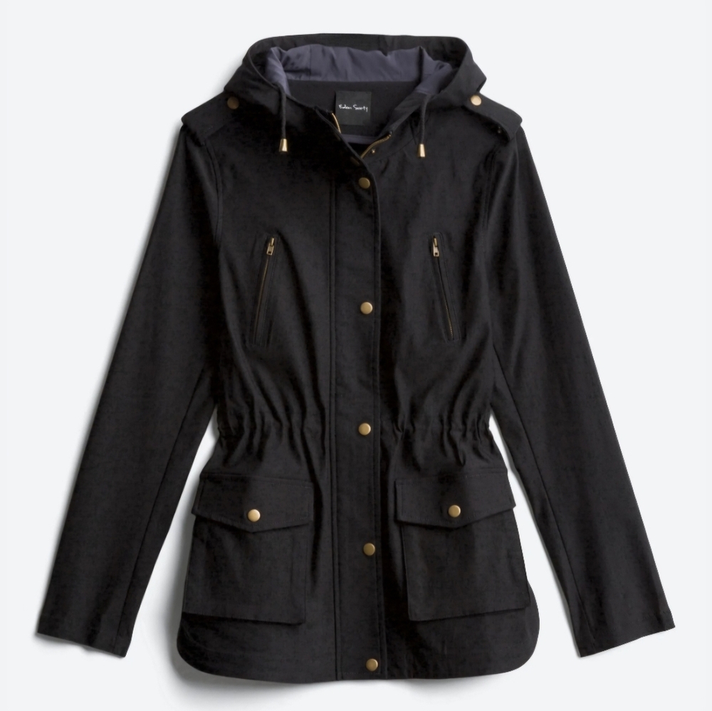 Eden Society Black Hooded Cinched Cargo Jacket